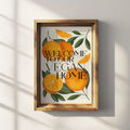 Stampa Vegan "Welcome to our vegan home" Arance