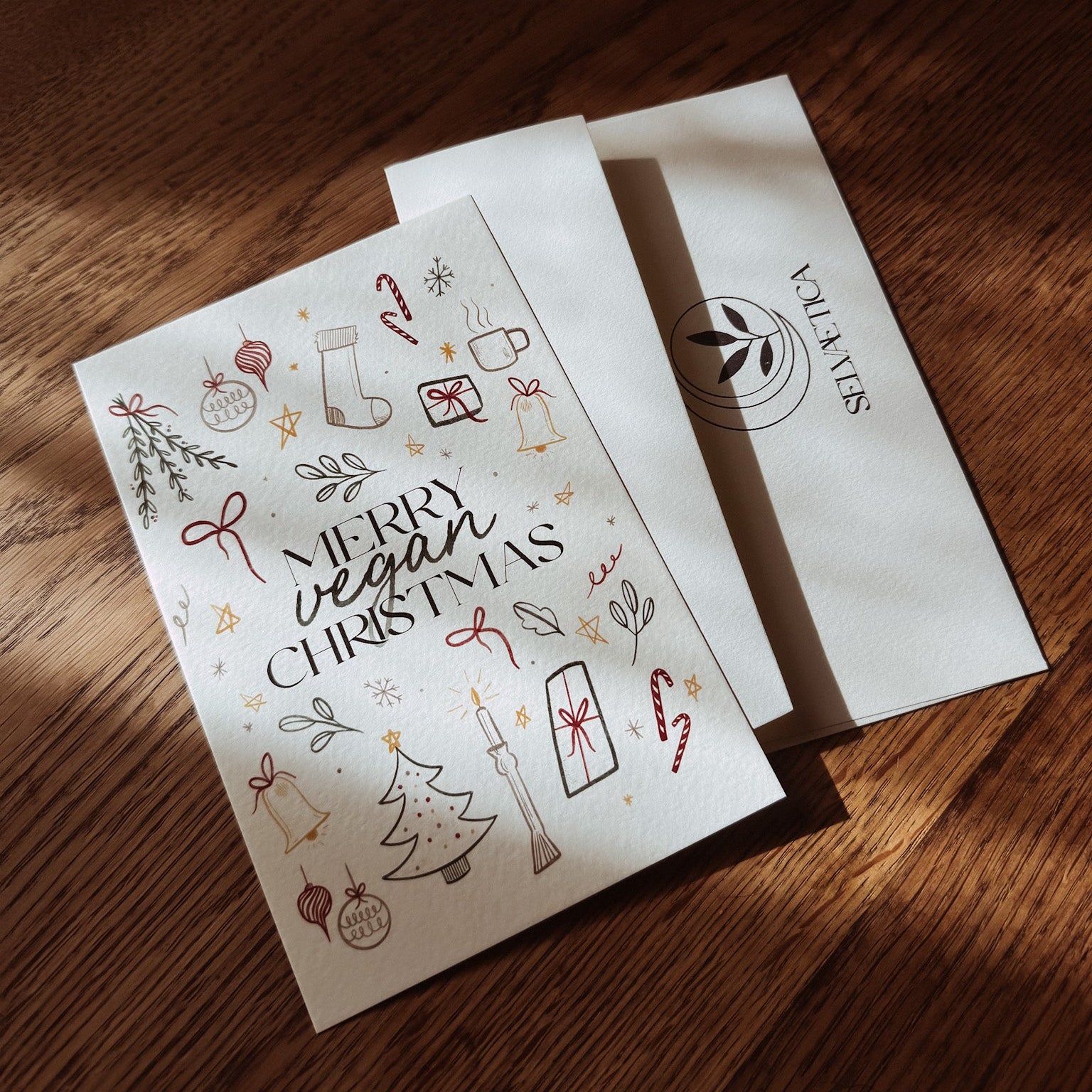 Biglietto di Natale "Merry Vegan Christmas"