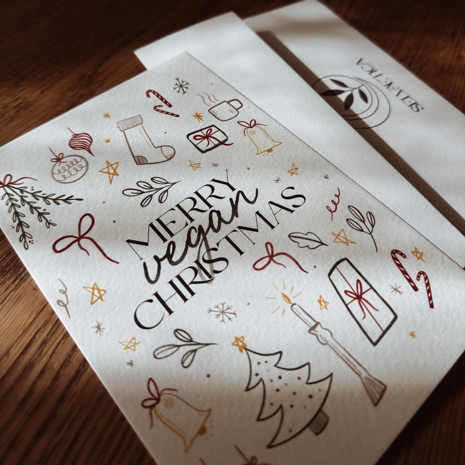 Biglietto di Natale "Merry Vegan Christmas"