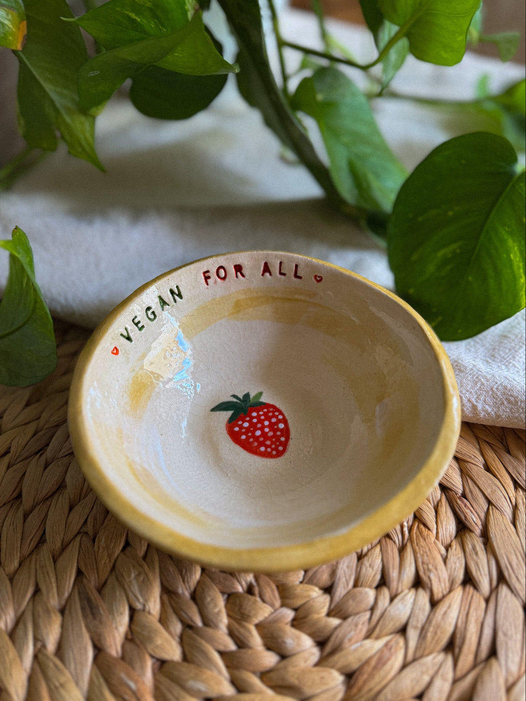 Ciotola svuotatasche 'Vegan for all'
