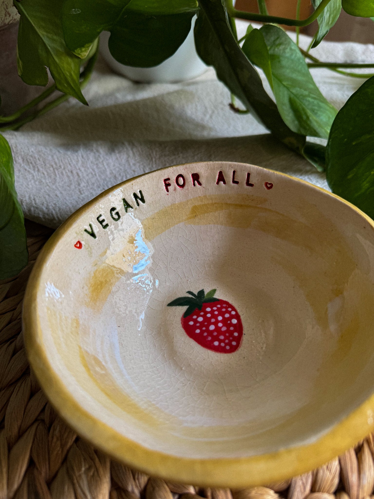 Ciotola svuotatasche 'Vegan for all'