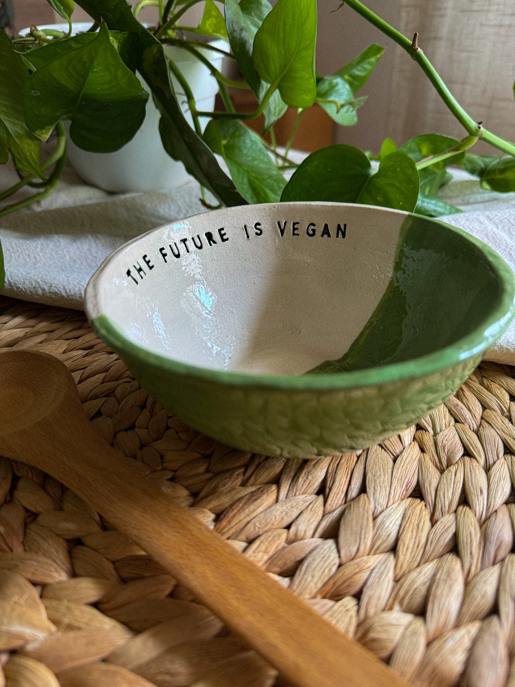 Ciotola svuotatasche 'The future is vegan'