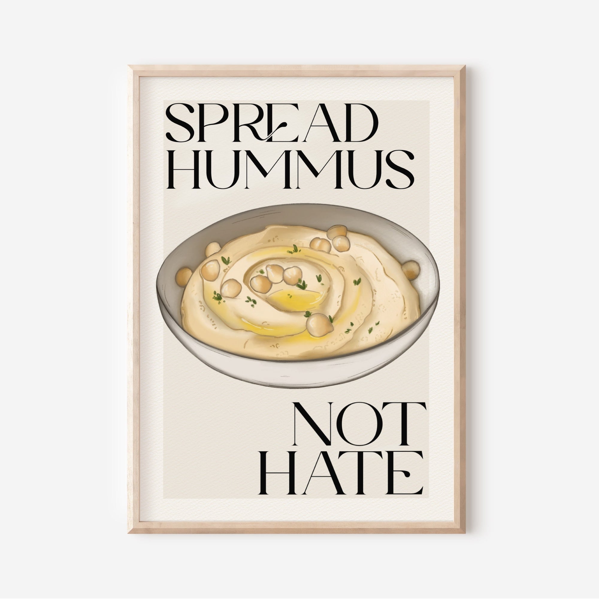 Stampa Vegan "Spread hummus not hate"
