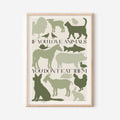 Stampa Vegan "If you love animals you don't eat them" Verde