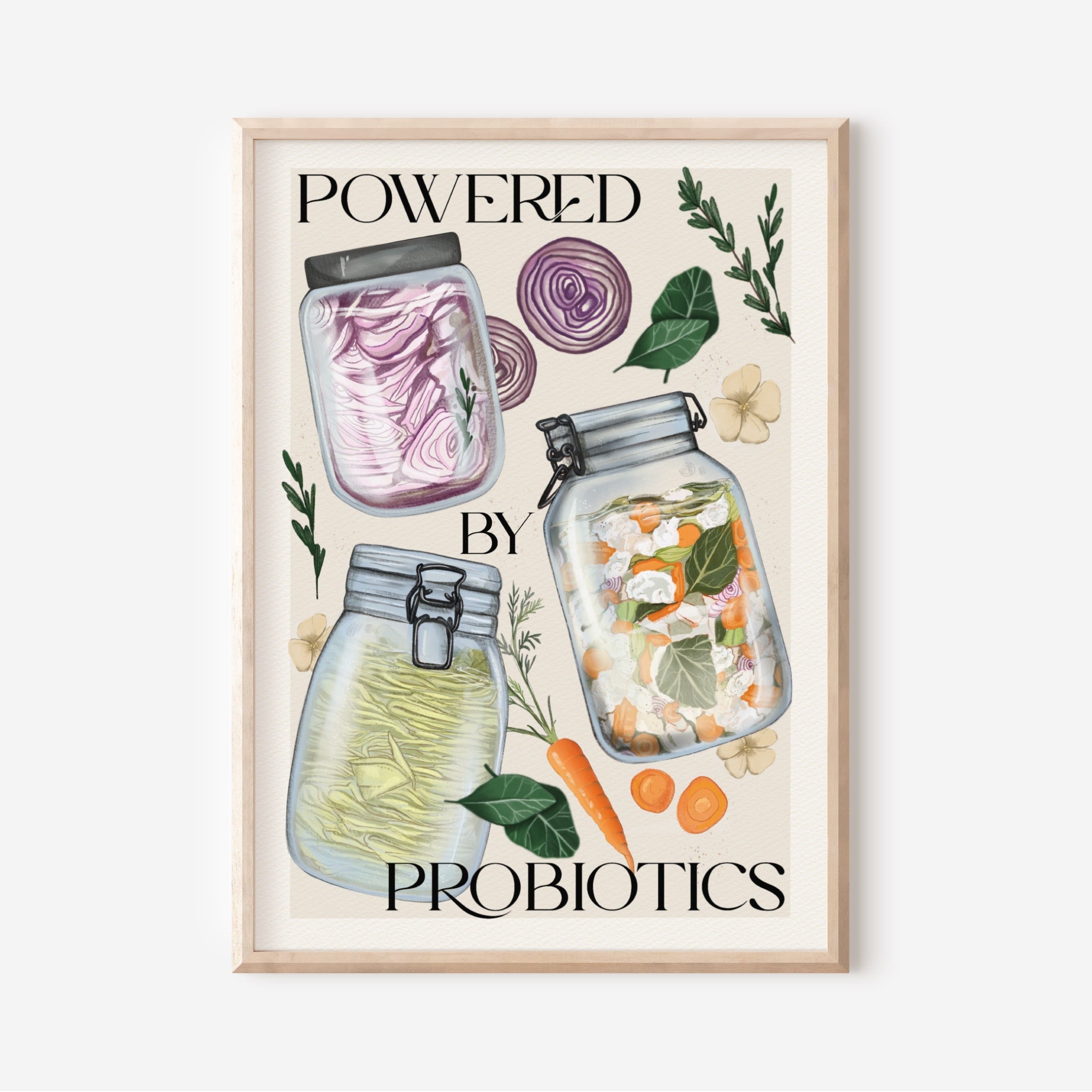 Stampa Vegan "Powered by probiotics"
