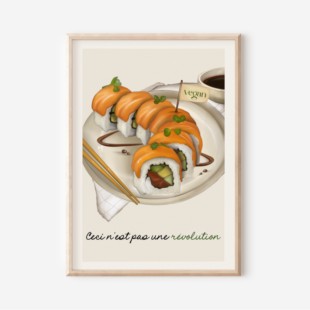 Stampa Vegan "Ceci n'est pas une révolution" Sushi