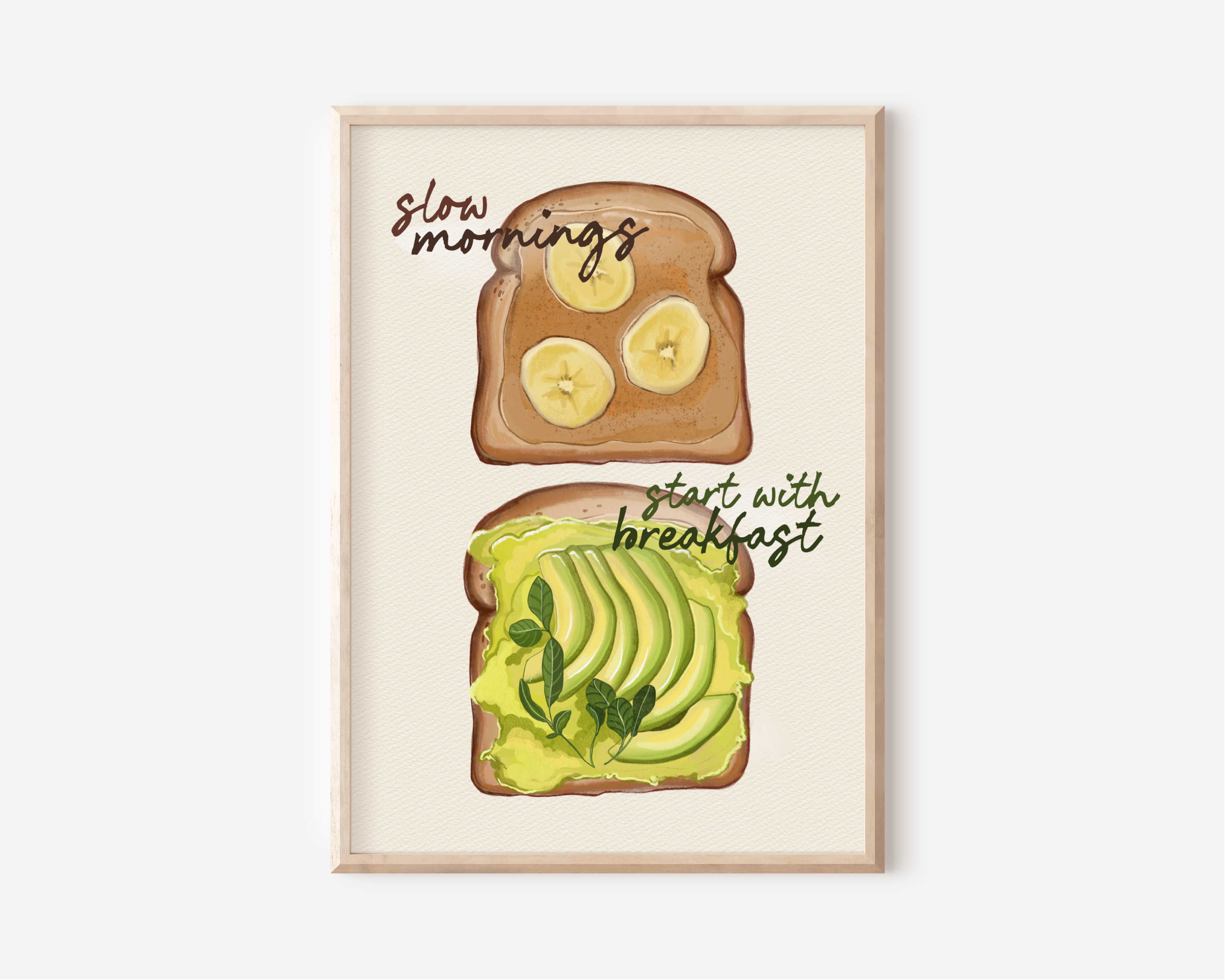 Stampa Nourish "Slow mornings start with breakfast"