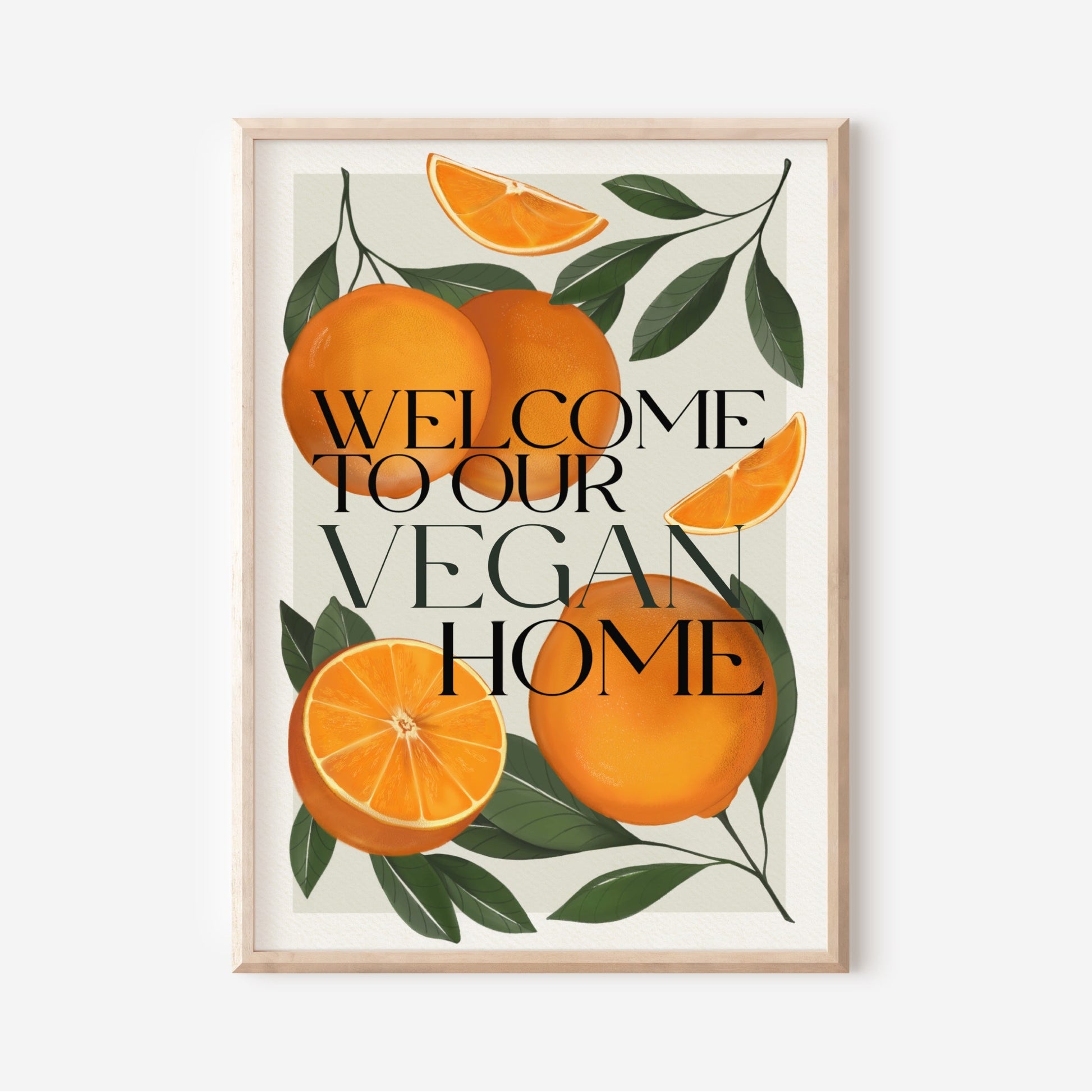 Stampa Vegan "Welcome to our vegan home" Arance