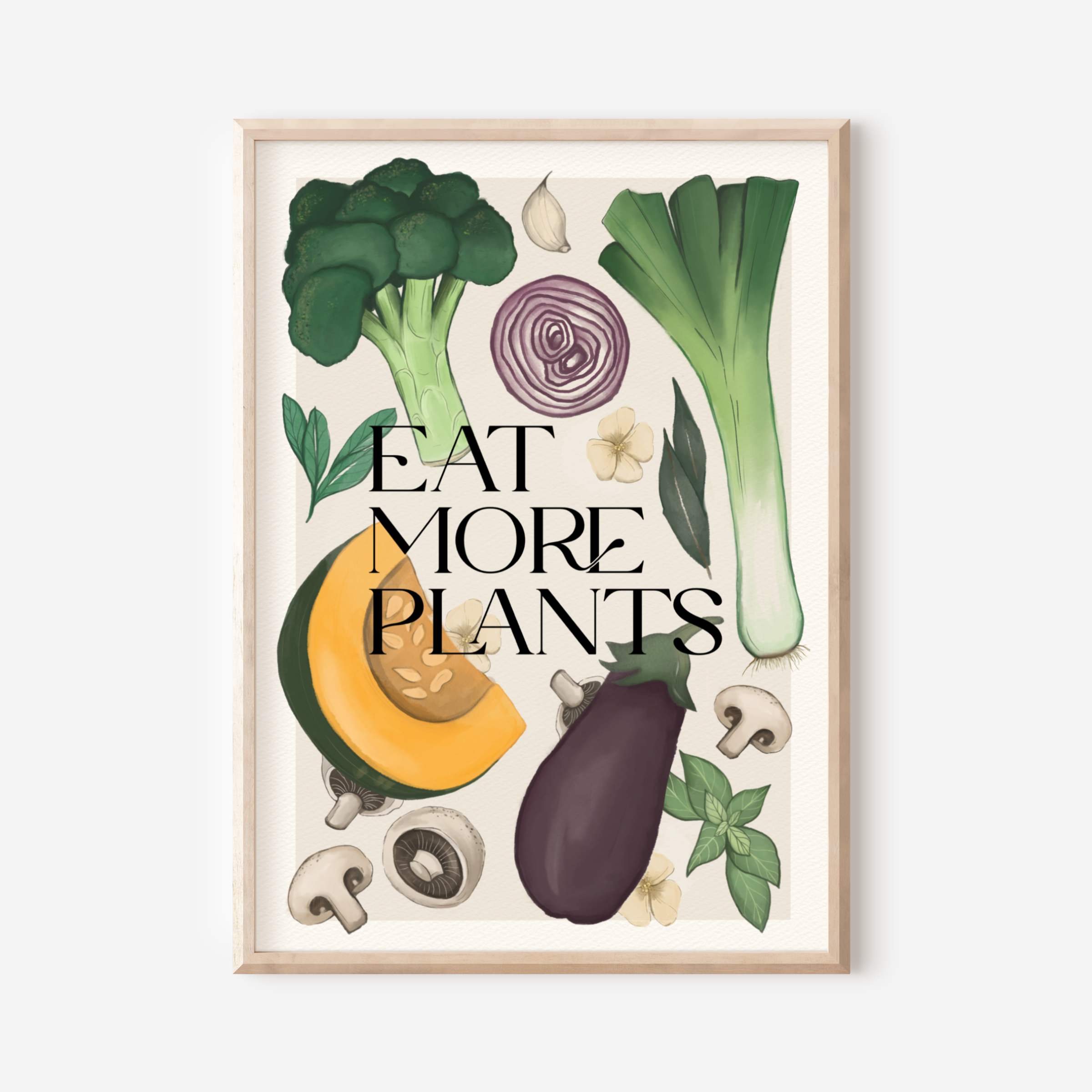 Stampa Vegan "Eat more plants" Inverno