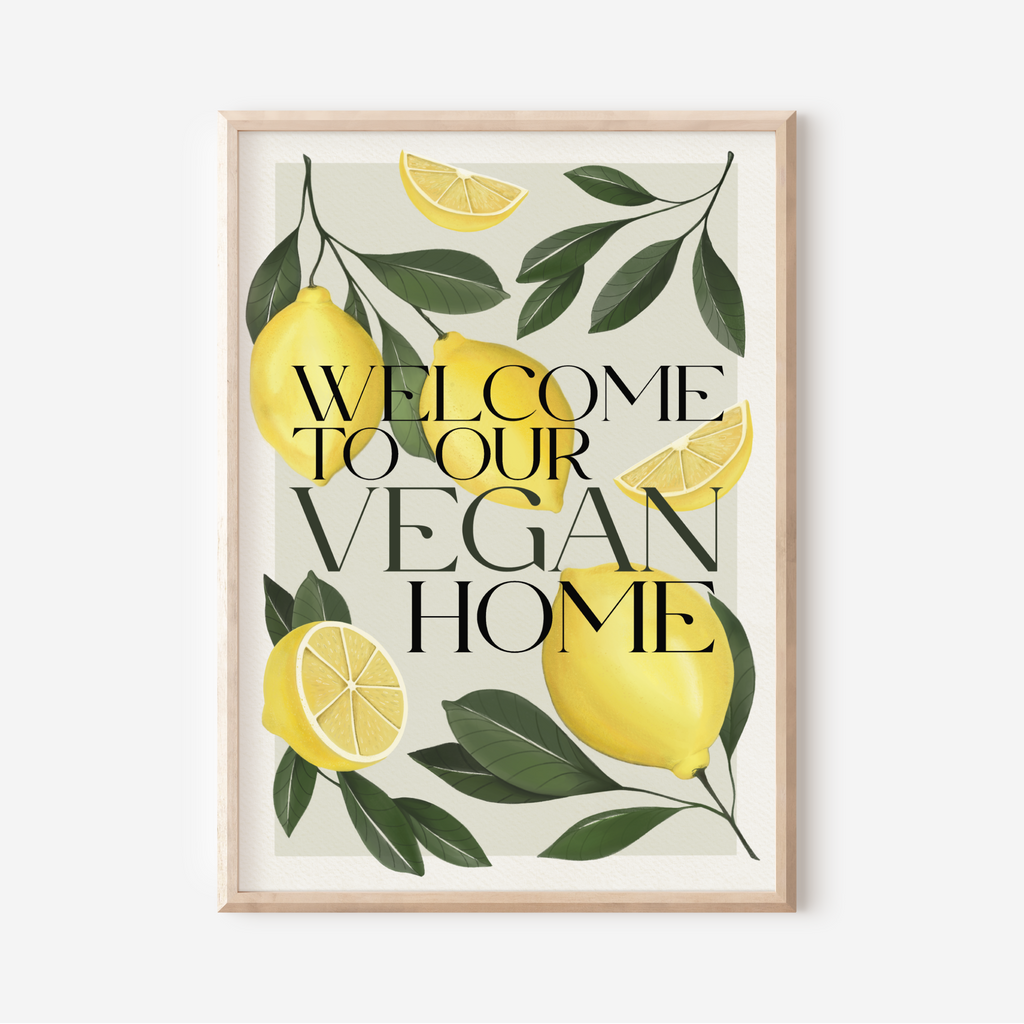 Stampa Vegan "Welcome to our vegan home"