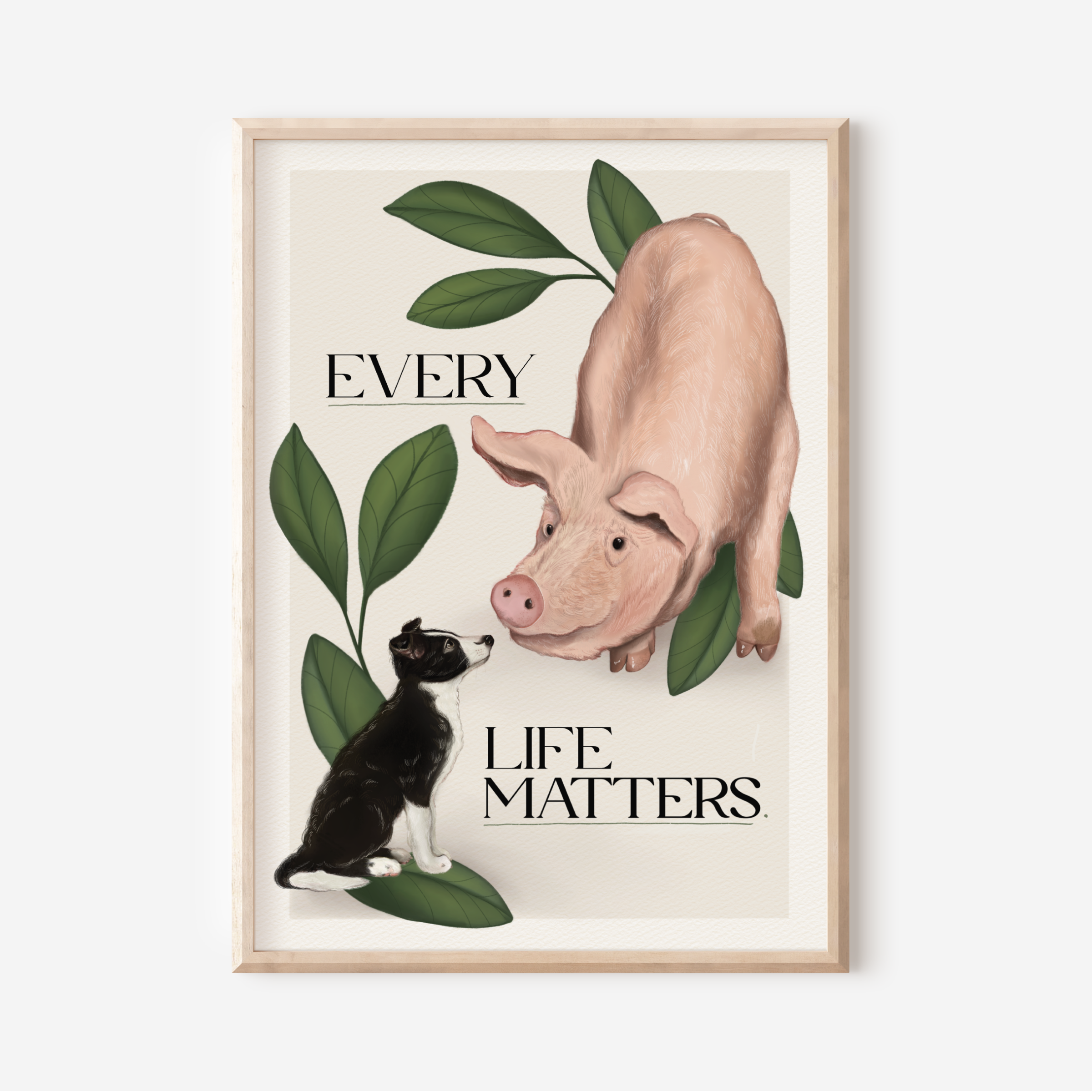 Stampa Vegan "Every life matters."