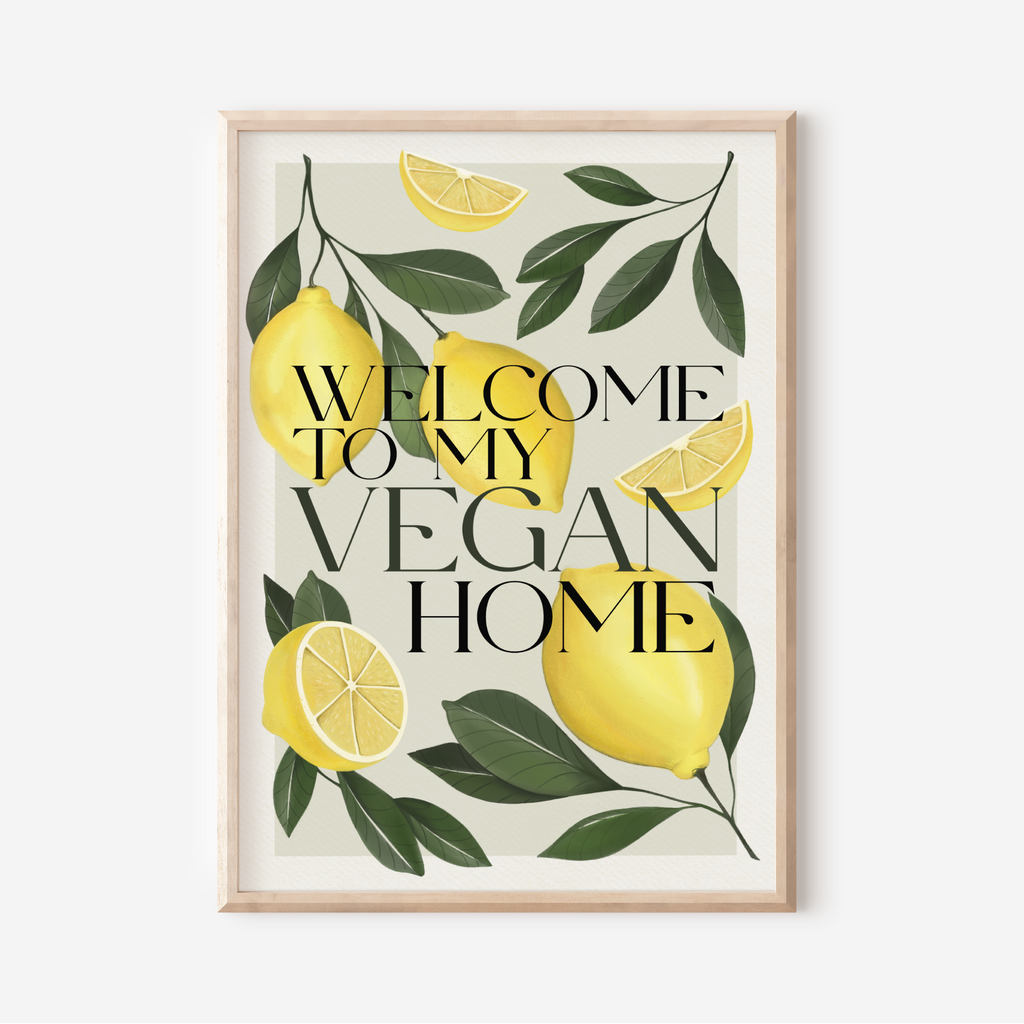 Stampa Vegan "Welcome to my vegan home"