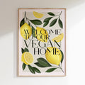 Vegan print "Welcome to our vegan home"