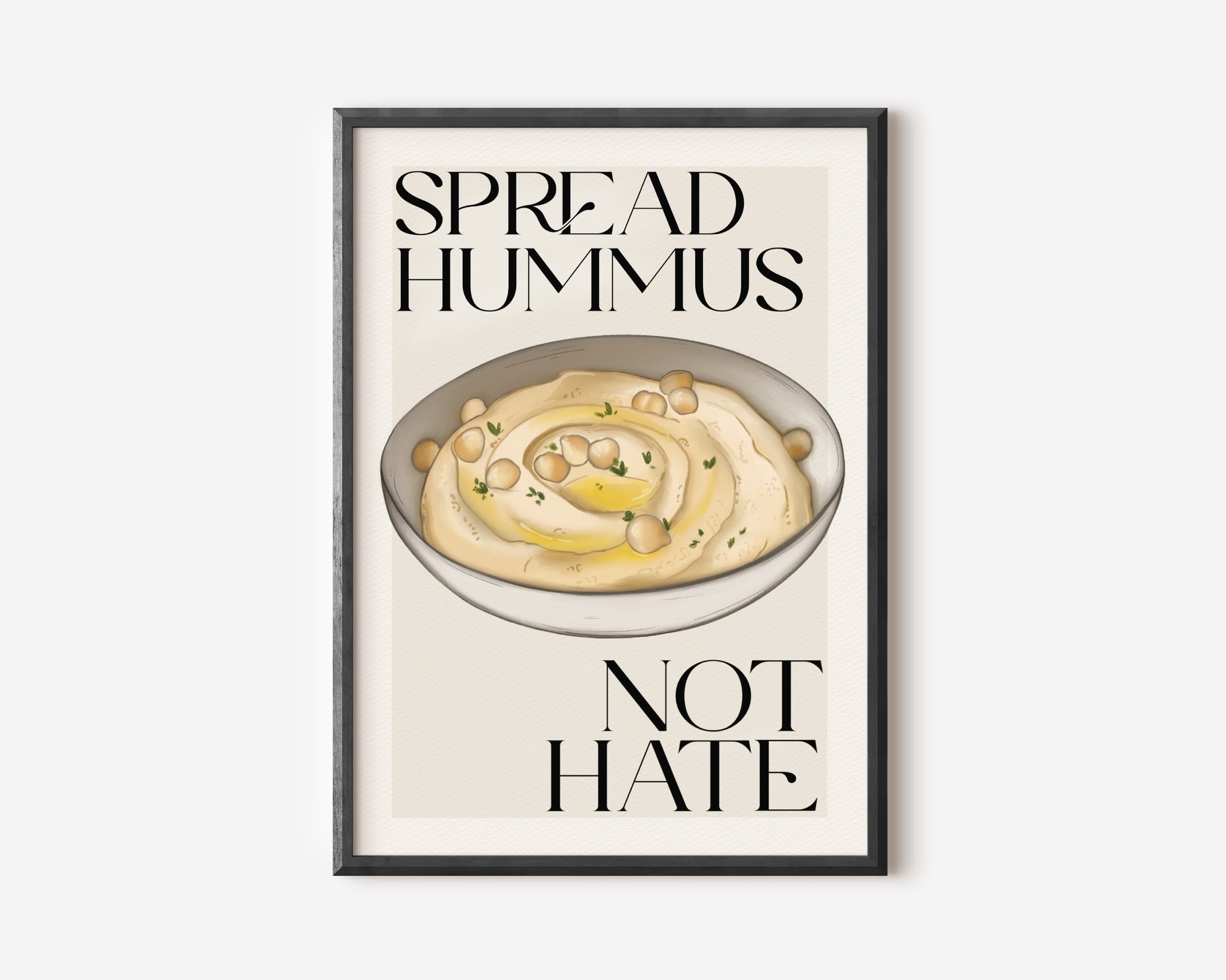 Stampa Vegan "Spread hummus not hate"