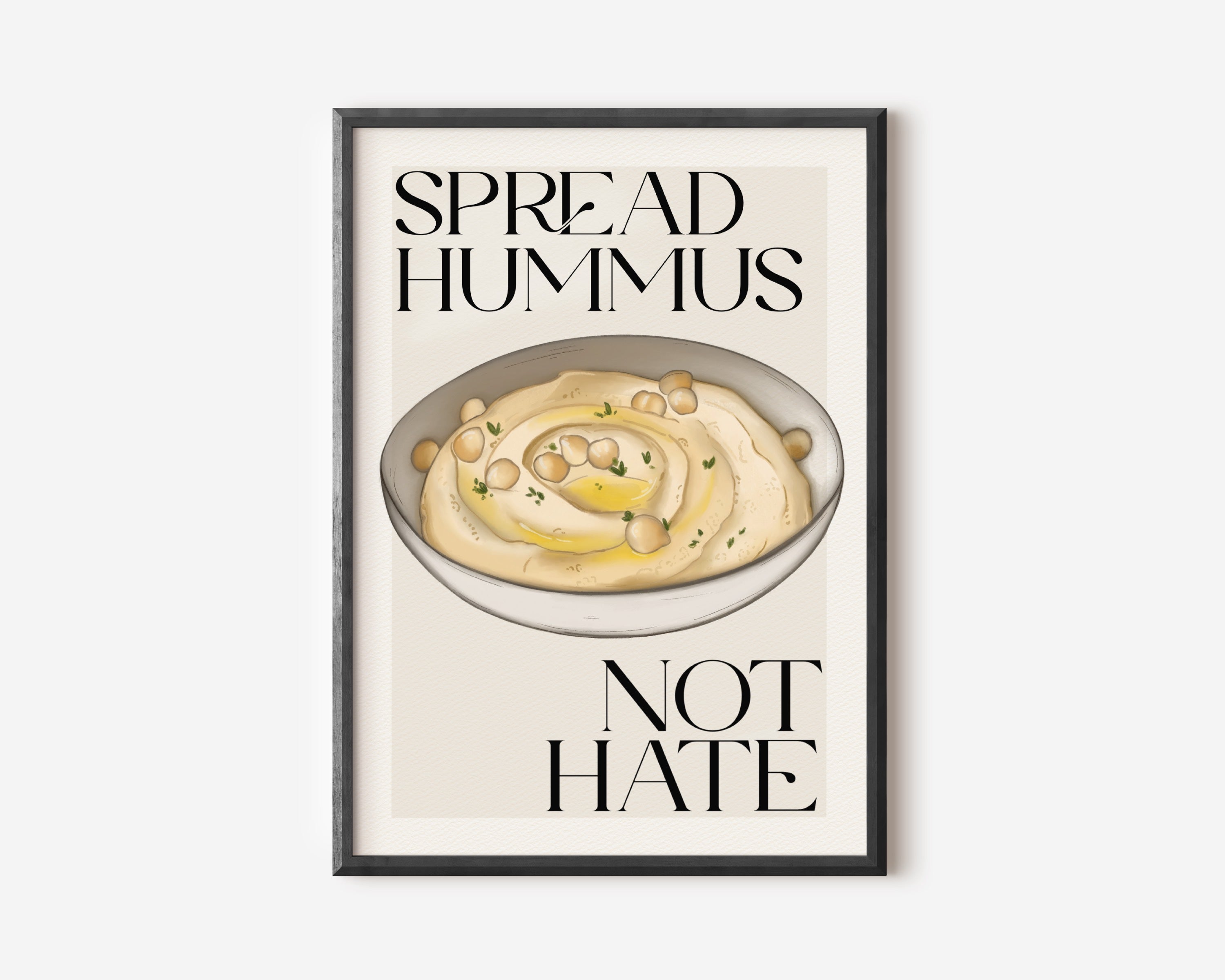 Stampa Vegan "Spread hummus not hate"