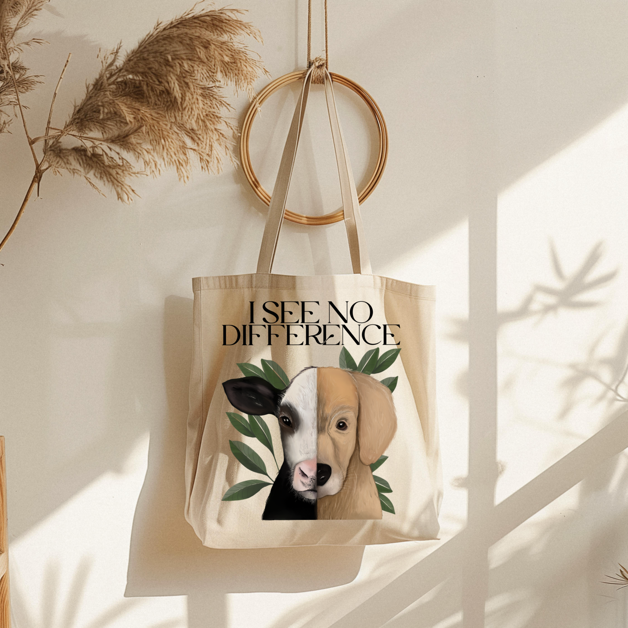 Borsa Shopper in cotone "I see no difference"