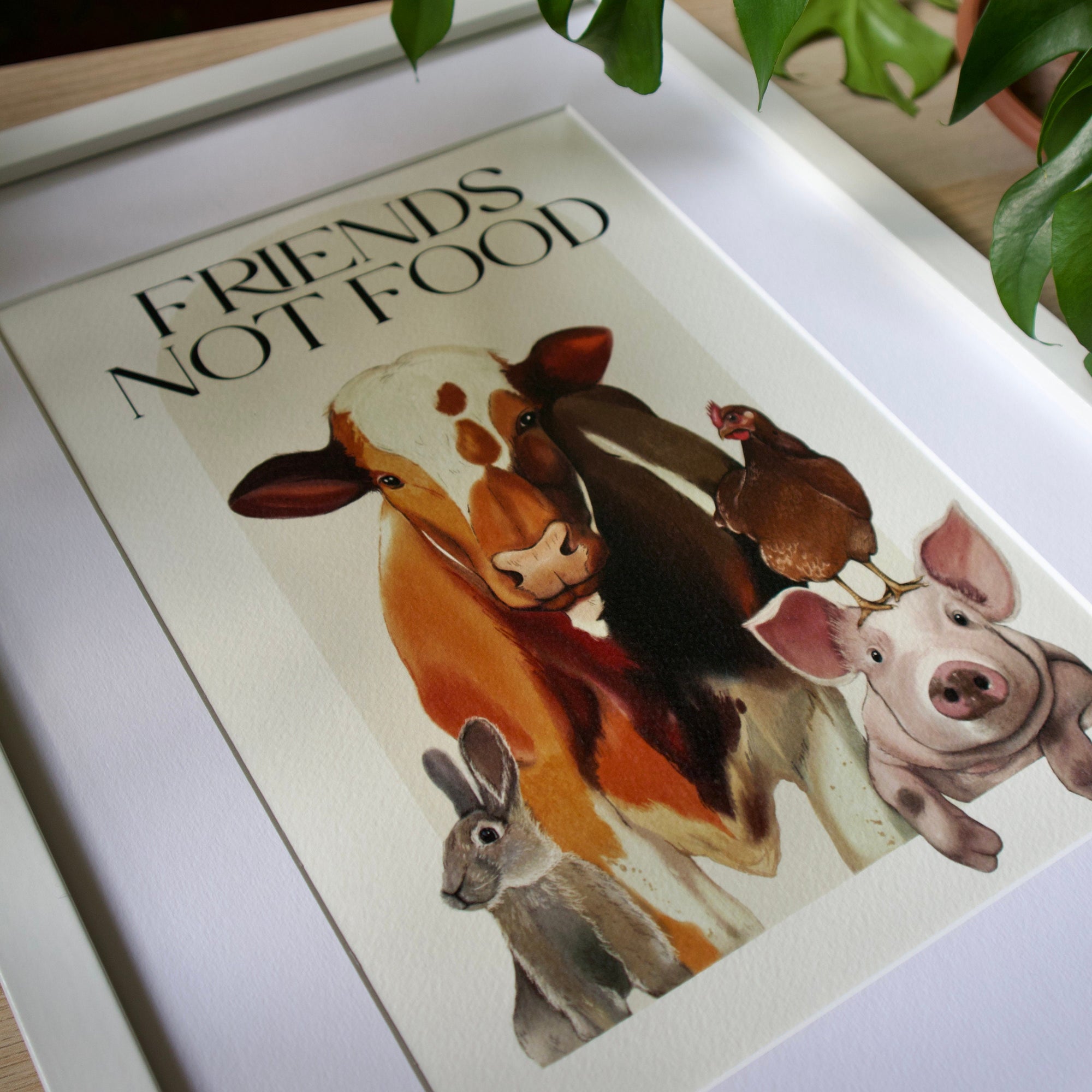 Stampa Vegan "Friends not food"