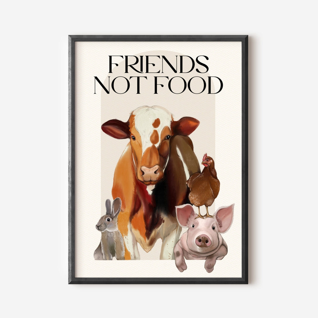 Stampa Vegan "Friends not food"