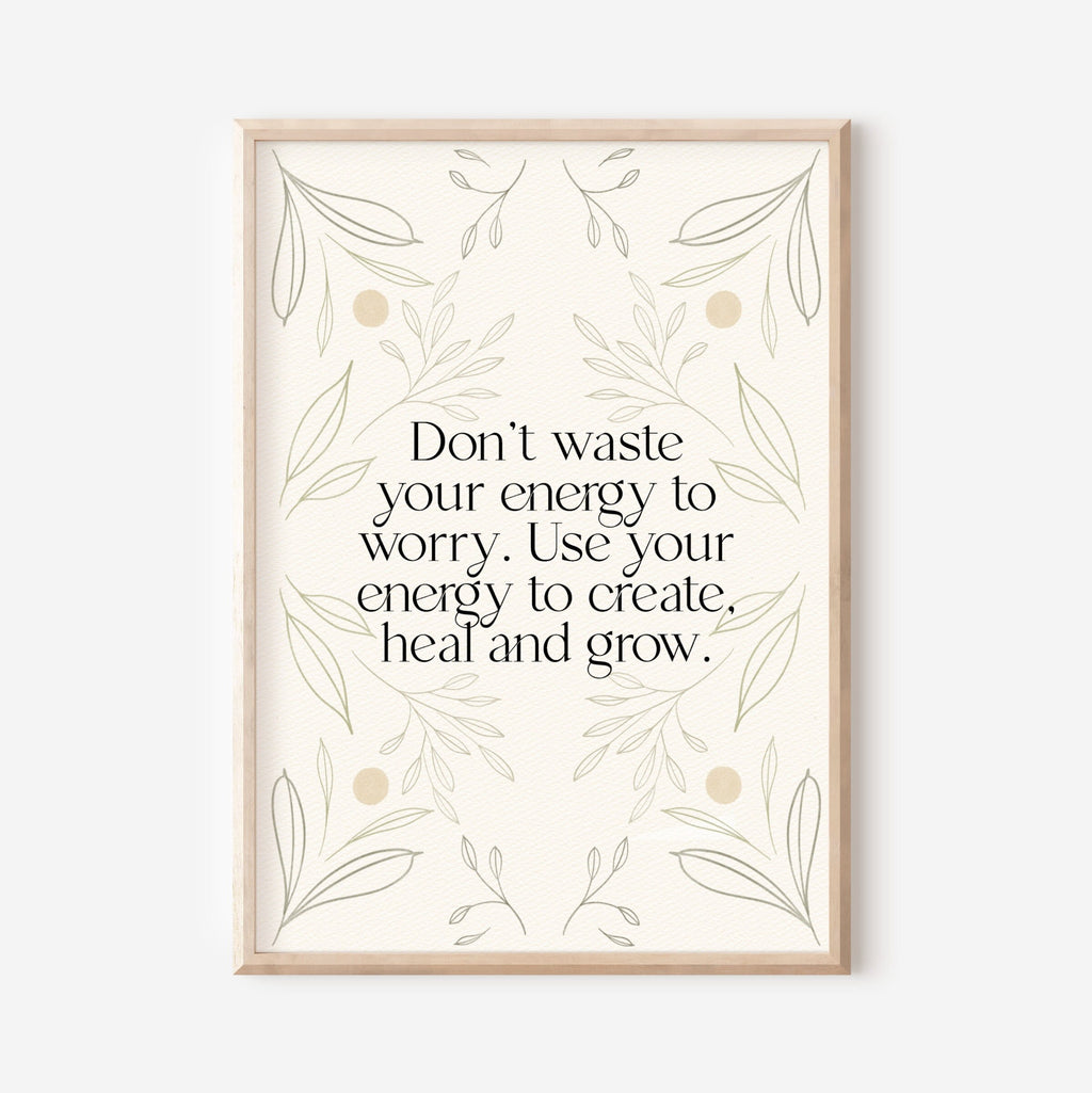 12 / Don't waste your energy, Stampa A4