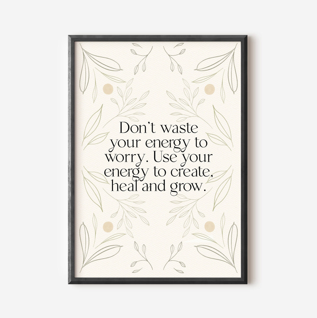 12 / Don't waste your energy, Stampa A4