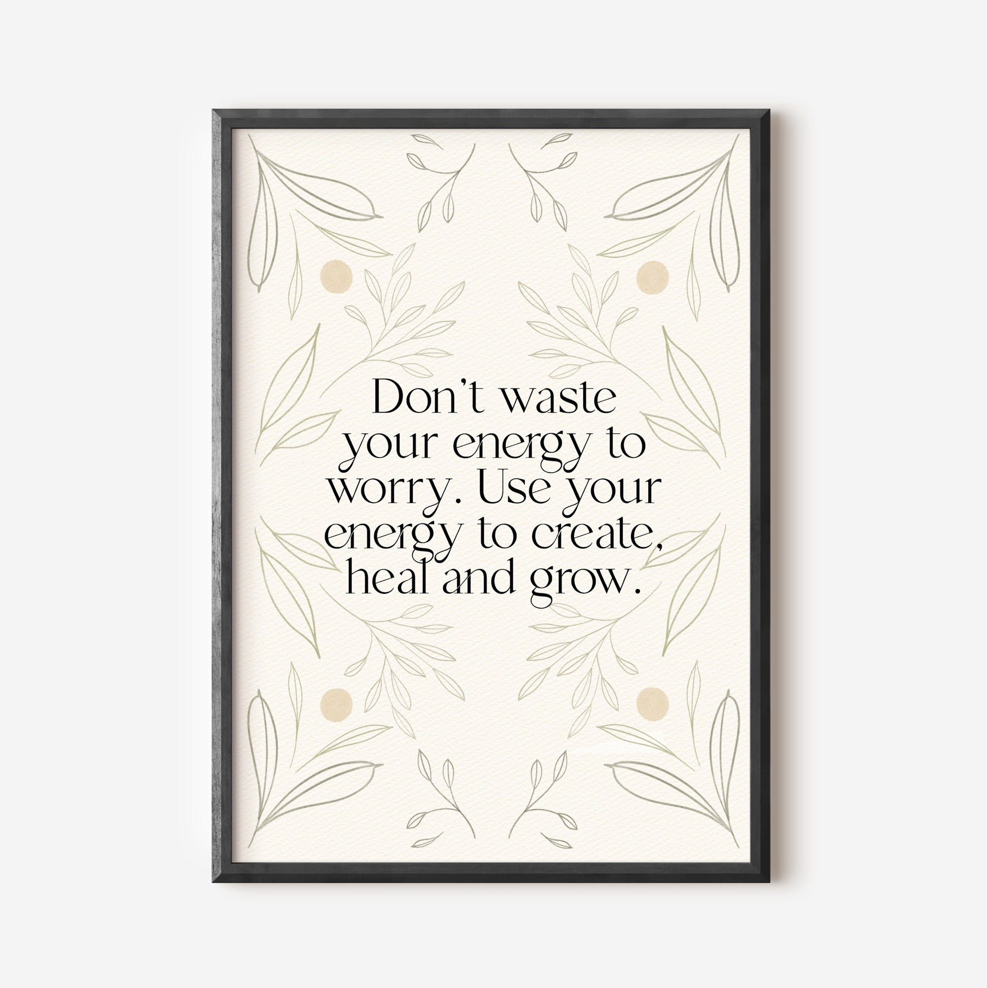 12 / Don't waste your energy, A4 print