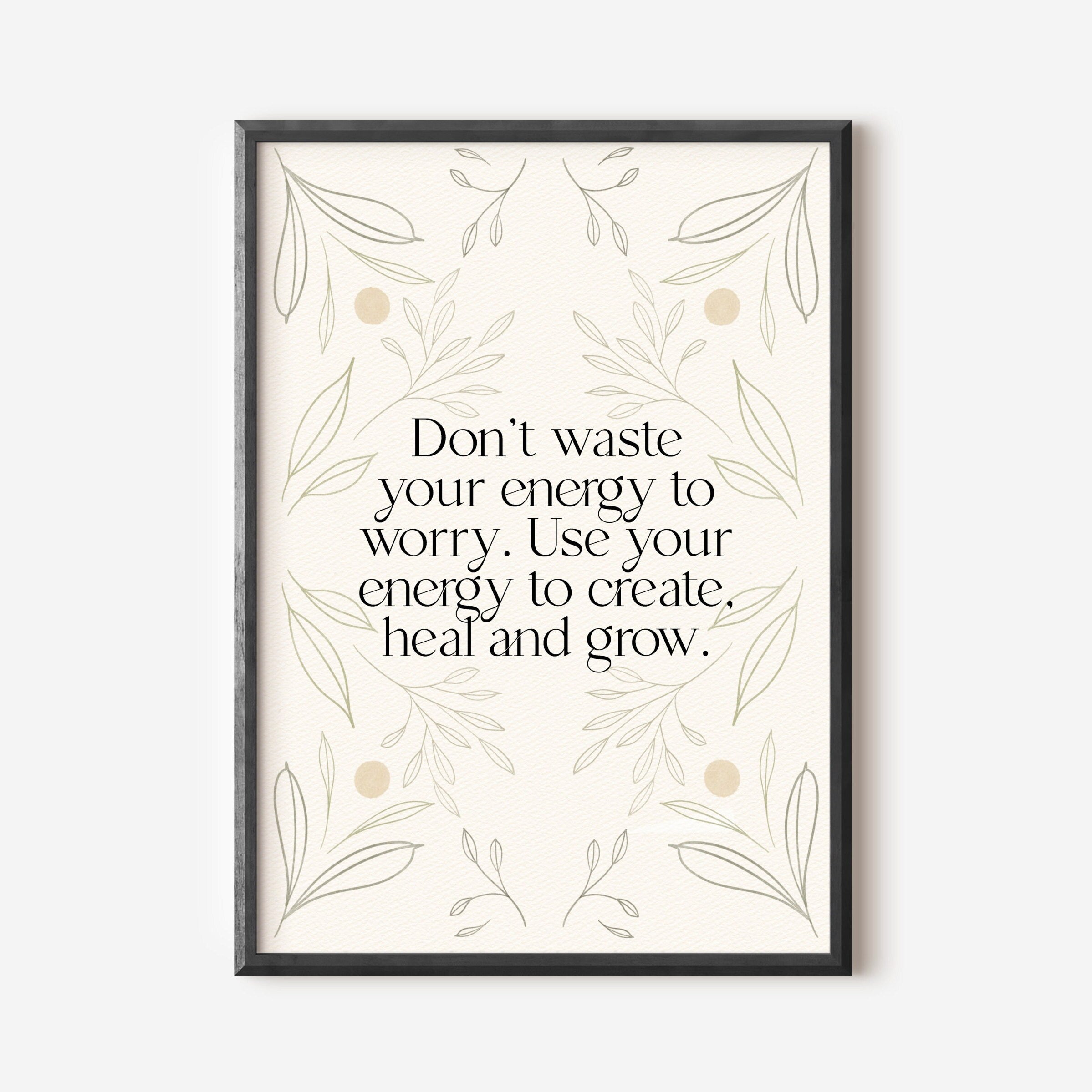 12 / Don't waste your energy, Stampa A4