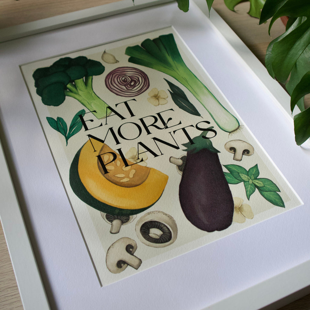 Stampa Vegan "Eat more plants" Inverno